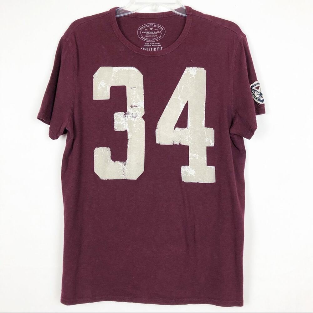 American Eagle Men’s 100% Cotton Burgundy Tee